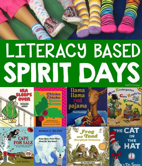 A gigantic list of spirit day ideas including literacy spirit days! Literacy Enrichment Activities, Reading Dress Up Days, Reading Spirit Week, Elementary Theme Days, Fall Literacy Night, Read Across America Theme Days, Read A Thon Ideas, Ar Incentives, Reading Week Ideas