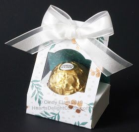 Heart's Delight Cards, Treat Holder, Ferrero Rocher Treat Box, Treat Box Tutorial Ferrero Rocher Box, Treat Boxes Diy, Chocolate Box Packaging, Christmas Treats Holders, Christmas Treats Boxes, Corporate Gift Baskets, Boys 1st Birthday Party Ideas, Box Tutorial, Diy Treats