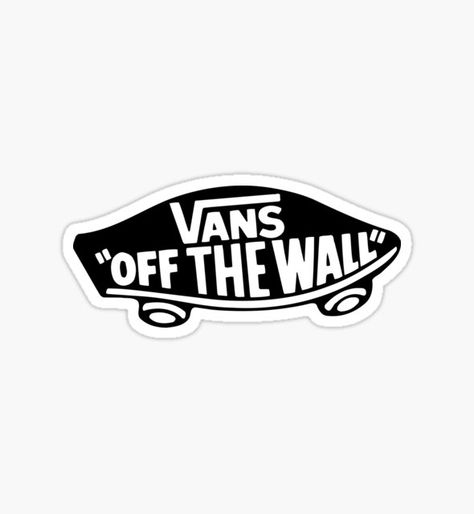 VANS OFF THE WALL by KingLWTonTour Vans Aesthetic, Stickers Cool, Black And White Stickers, Wall Logo, Aesthetic Sticker, Tumblr Stickers, Vans Logo, Unique Sticker, Stickers For Sale