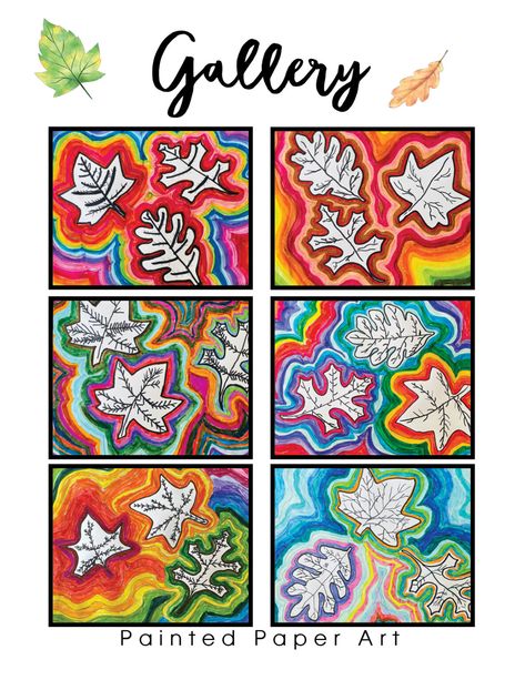 1st Grade Fall Leaf Art Projects, Fall Art Grade Two, Grade 2 Fall Art Ideas, Easy Group Art Projects, Autumn Art Projects For Elementary, November Art 3rd Grade, Fall Art Grade Three, Fall Themed Art Projects Elementary, Fifth Grade Fall Art Projects