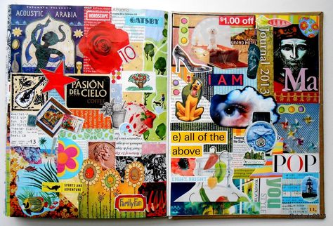 Collage Books, Collage Printables, Happy Journal, Fun Collage, Fun Magazine, Book Collage, Glue Books, Art Alevel, Creative Journaling