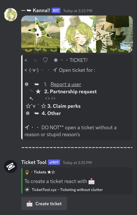 Discord Ticket Layout, Discord Webhook, Server Name Ideas Discord, Discord Server Role Ideas, Discord Server Ideas, Discord Template, Discord Server Roles Ideas, Telegram Theme, Server Ideas