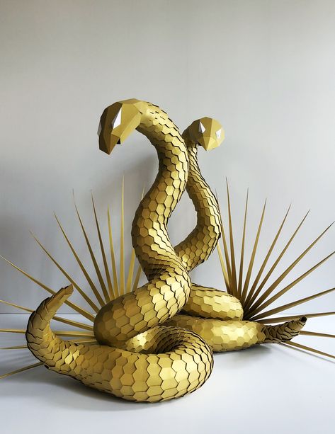 Fantastical Artist Mauro Seresini Molds Paper With Ease - Design & Paper Serpent Snake, Paper Installation, Beautiful Series, Cool Paper Crafts, Curiosity Shop, Year Of The Snake, Design Paper, Art Diary, Paper Artwork