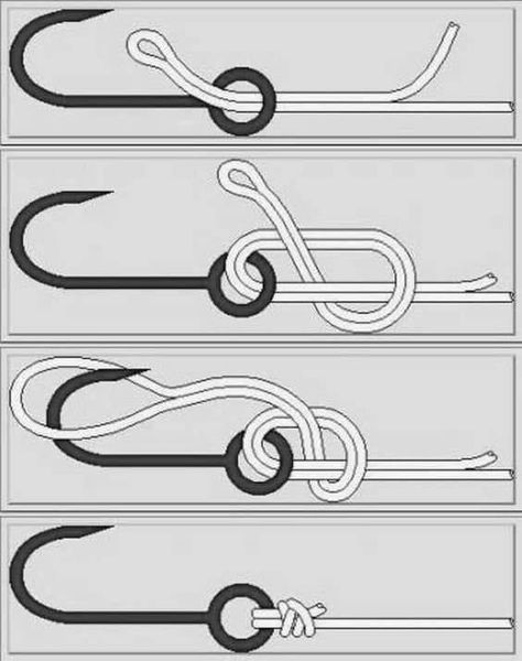 Fishing Knots Tutorials, Fishing Line Knots, Fishing Hook Knots, Hook Knot, Fishing Hacks, Camping Knots, Survival Knots, Knots Guide, Knots Diy