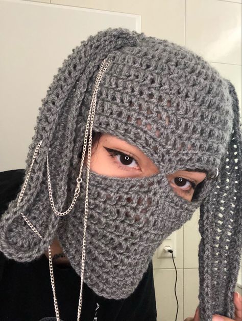 Crochet Balaclava Pattern, Balaclava Crochet, Crochet Balaclava, Crochet Mask, Stylish Crochet, Crochet Business, Crochet Clothing And Accessories, Crochet Design Pattern, Bag Designs