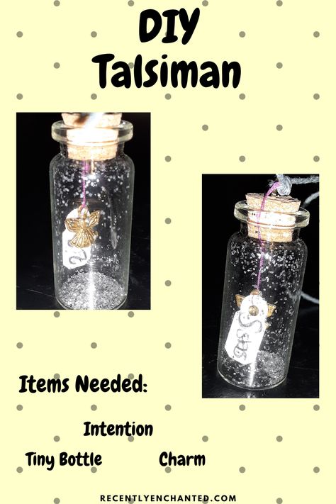 Witches bottles or spell jars are versatile and customized for a variety of needs. You can read about how to make those here. You can literally enchant anything. Talismans and amulets are both good examples of this. #diytalisman #talisman #spelljar #withccraft #recentlyenchanted.com Protection Jars, Spell Necklace, Witch Crystal Ball, Witchcraft Stuff, Daily Magic, Witchcraft Diy, Spell Bottles, Spelling For Kids, Jar Spells