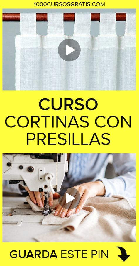 Aprende como hacer cortinas con presillas con este curso totalmente gratuito. 😊 ¿Te apuntas? 👆👆👆   #costura #sewing #patrones #patterns #sewingtutorials #sew #cursos #courses #manualidades #diy #confeccion #coser #cortinas #presillas Bra Making Tutorial, Curtains Sewing, Traditional African Clothing, Tab Curtains, Curtains Home, Diy Artwork, Manualidades Diy, Home Curtains, Quilting For Beginners