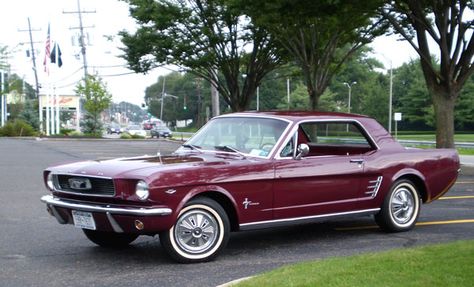 '66 Ford Mustang in Vintage Burgundy Burgundy Mustang, Mustang 66, 66 Ford Mustang, Ford Mustang 1967, 66 Mustang, Old Vintage Cars, 1966 Ford Mustang, Classic Mustang, Mustang Fastback