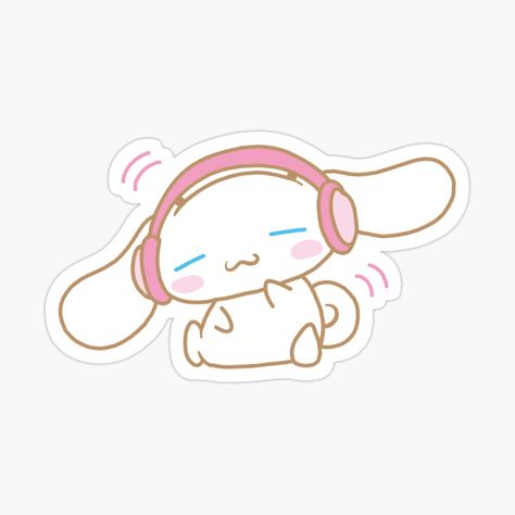 Get my art printed on awesome products. Support me at Redbubble #RBandME: https://www.redbubble.com/i/sticker/Cinnamoroll-Sanrio-music-music-by-thetachicorner/160406855.EJUG5?asc=u Cinamaroll Sticker, Sanrio Cinnamoroll Stickers, Cute Sanrio Stickers Cinnamoroll, Sticker Ideas Sanrio, Cinnamon Roll Sanrio Stickers Printable, Cute Sticker Doodles, Cute Stickers Printable Sanrio, Cinnamon Roll Sanrio Sticker, Sanrio Stickers Printable Cinnamoroll