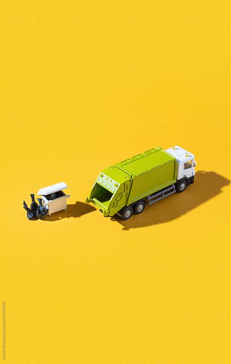 "Garbage Truck With Containter" by Stocksy Contributor "AUDSHULE" - Stocksy Ashtray Design, Rubbish Truck, Editorial Inspiration, Truck Design, Garbage Truck, Courier Service, Car Photos, Copic, Transportation