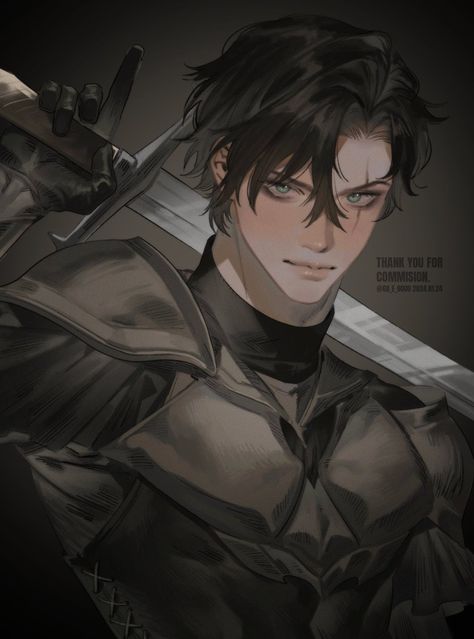 Anime Knight, Headshot Poses, Knight Art, Boy Character, Human Male, Fantasy Male, Fantasy Warrior, Character Design Male, Anime Couples Manga