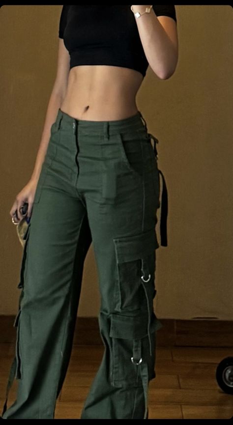 Green Cargo Outfit, 2 Piece Jumpsuit, Cargo Outfit, Green Cargo Pants, Green Cargo, Cargo Pant, Palazzo Pants, Olive Green, Jumpsuit