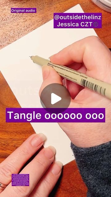 outsidethelinz on Instagram: "Tangle ooooooooo 🥰✍️ if for some reason you’re not seeing the whole video make sure you’re not watching the real go to my page and watch the full video . . Find more here👉https://linktr.ee/outsidethelinz . . . . . . . #fyp #outsidethelinz #foryoupage #zentangle #meditativeart #czt #tiktoklive #learnfromme #anxietyrelief #stressrelief #learnontiktok #breathe #gratitude #tangletime #artistsoftiktok @CAIN KERNER #ooo #tiktokgift #gift #galaxy" Full Page Zentangle, Tangle Art Ideas, Whole Page Doodles, Easy Zentangle, Art Expressions, Doodle Videos, Line Doodles, Zentangle Tutorial, Zen Tangle