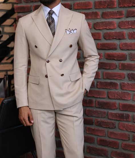 Nantes, Italian Wedding Suit For Men, Italian Wedding Suit, Wedding Suit For Men, Bali Style Home, Stylish Men Wear, Cream Suit, Suits Men Business, Drip Drip