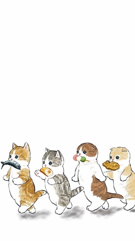 Ciao Salut Wallpaper, Ciao Salut Cat Wallpaper, Cute Cat Print, Cute Cat Wallpaper Cute Cat Wallpaper Aesthetic, Cat Art Background, Mofusand Wallpaper Iphone, Cat Kawaii Wallpaper, Cat Doodle Wallpaper, Ciao Salut Cat