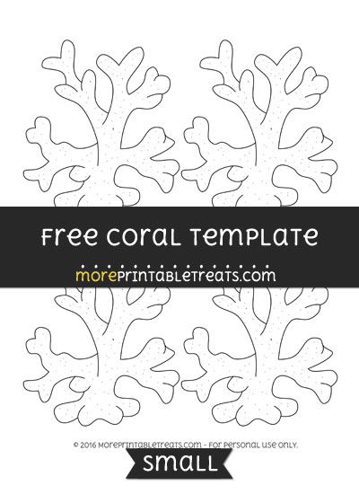 Coral Template – Small Coral Reef Template Free Printable, Seaweed Template Free Printable, Coral Template Free Printable, Coral Template, Fan Coral, Sabbath School, Sea Plants, Coral Pattern, Applique Templates