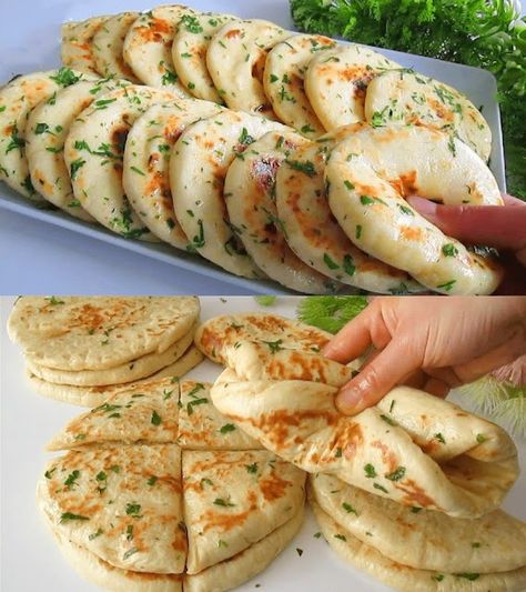 Ten-Minute Garlic Flatbreads: Quick and Delicious Garlic Flatbread Recipe, Mini Crockpot Recipes, Garlic Flatbread, Parmesan Bread, Flatbread Recipe, Low Carb Muffins, Garlic Parmesan, Izu, Cooking Art