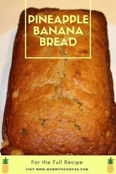 Pineapple Banana Bread, Pineapple Banana Bread Recipe, Pineapple Bread, Resipi Kek, Light Desserts, Nut Bread, Banana Bread Recipe, Bread Recipes Sweet, Easy Bread Recipes