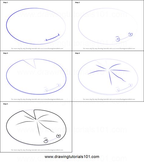 How to Draw Lily Pad from Plants vs. Zombies Printable Drawing Sheet by DrawingTutorials101.com Lily Pad Tutorial, How To Draw Lilly Pads, Drawing Lily Pads, How To Draw Lily Pads, How To Draw A Lily Pad, Lilypad Drawing Easy, Lily Pad Sketch, Lilypad Drawing, Zombie Doodle