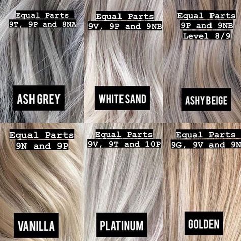 Paint Blend Repeat on Instagram: “The chart of my dreams ✨ Redken shades eq ✨ What formulation would you use for Ash Grey, White Sand, Ashy Beige, Vanilla, Platinum and…” Short Hairstyling, Blonde Toner, Blonde Hair Goals, Face Hairstyles, Beige Blonde Hair, Redken Hair Color, Beige Hair, Redken Hair Products, Hair Toner