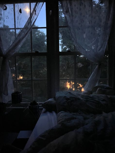 Rainy Room Aesthetic Night, Moonlight Bedroom Aesthetic, Midnight Bedroom Aesthetic, Bedrooms Dark Aesthetic, Dark Neutral Bedroom Aesthetic, Night Time Room Aesthetic, Dark Room Vibes, Dimly Lit Room Aesthetic, Aesthetic Bedroom At Night