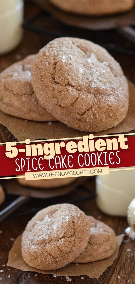 Cookies From Spice Cake Mix Recipes, Spice Cake Cool Whip Cookies, Frosted Spice Cookies, Easy Spice Cookies, Things To Make With Spice Cake, Out Of The Box Recipes, Spice Drop Cookies, What To Do With Boxed Spice Cake, Spice Cake Mix Molasses Cookies