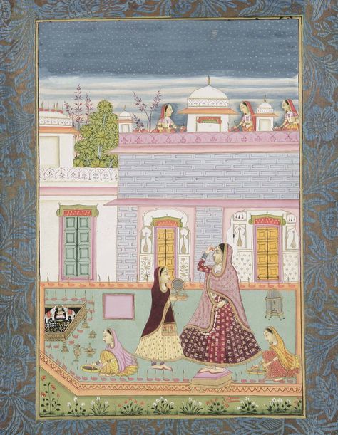 BY BHAVANI SHANKAR, INDIA, BIKANER, DATED VS 1811/1754 AD भारतीय इतिहास, Mughal Miniature Paintings, Mughal Art Paintings, Harvard Art Museum, Persian Miniature, Mughal Paintings, Ancient Persian, Indian Painting, Scene Art