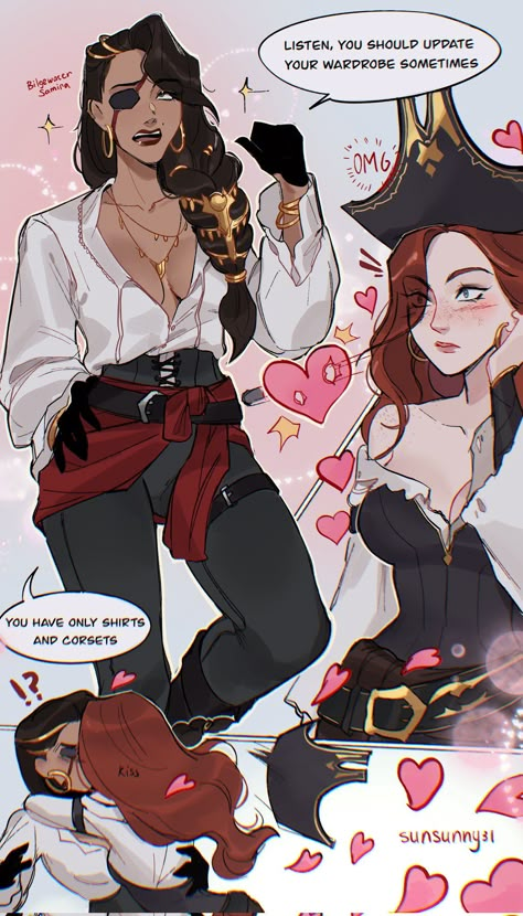 Miss Fortune League Of Legends, Yuri Comics, Miss Fortune, Online Comics, Lesbian Art, League Of Legends Characters, Yuri Manga, Lgbt Art, Queer Art