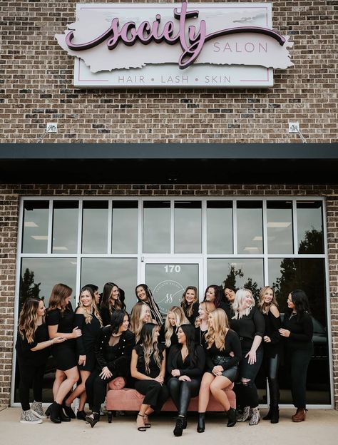 Society Salon Salon Group Pictures, Group Salon Pictures Photo Shoot, Salon Team Photoshoot Ideas, Salon Staff Photo Shoot, Salon Group Photoshoot Ideas, Salon Team Photoshoot, Salon Photoshoot Ideas, Nail Photoshoot, Hairstylist Photoshoot