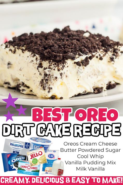 Best Oreo Dirt Cake Recipe | Tha Munchies Best Oreo Dirt Cake, Oreo Dirt Cake Recipe, Dirt Dessert Recipe, Dirt Pudding Recipes, Oreo Dirt Pudding, Dirt Recipe, Dirt Cake Recipe, Oreo Dirt Cake, Dirt Dessert