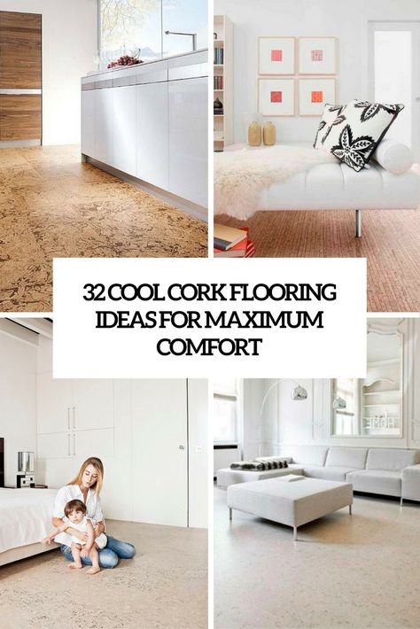 Cork Flooring Ideas, Cork Flooring Bathroom, Cork Flooring Kitchen, Eco Design Interior, Natural Cork Flooring, Main Floor Remodel, Cork Floor, Playroom Flooring, Basement Fireplace