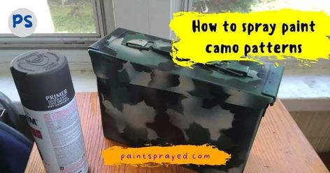 It is simple to spray paint camo patterns on objects. The technique is similar to normal spray painting, but you will have to take some extra steps to achieve the target pattern. Camo Painting Ideas, How To Spray Paint Camouflage Pattern, Diy Camo Paint Job, Kryptek Camo Stencil, Paint Camouflage Pattern, Camo Paint, How To Paint Camo, How To Spray Paint, Camo Patterns