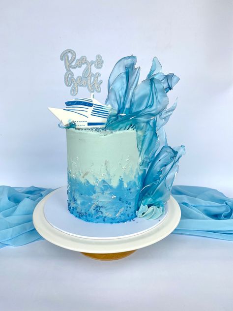 Cruise Cake Ideas, Cruise Ship Cake Ideas, Sail Cake Ideas, Sailing Cake Ideas, Cruise Birthday Cake, Sail Cake, Cruise Ship Cake, Cruise Cake, Ship Cake