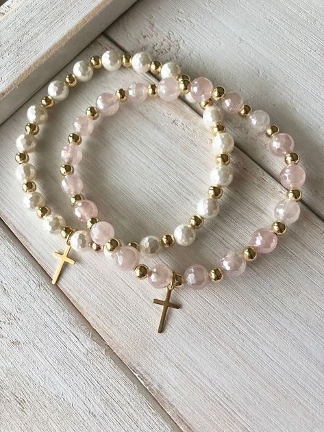 Christian Accessories, Christian Bracelets, Preppy Jewelry, Pretty Jewelry Necklaces, Faith Jewelry, Diy Bracelet Designs, Beads Bracelet Design, Jewelry Accessories Ideas, Bohemian Beach