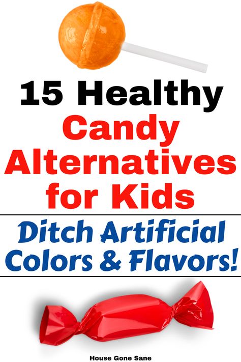 healthy candy alternatives for kids- a sucker and piece of hard candy Dye Free Candy List, Healthier Candy Options, How To Make Sour Candy, Dye Free Diet, Candy Substitutes, Dye Free Candy, Healthy Candy Recipes, Snack Party Food, Hard Tack Candy