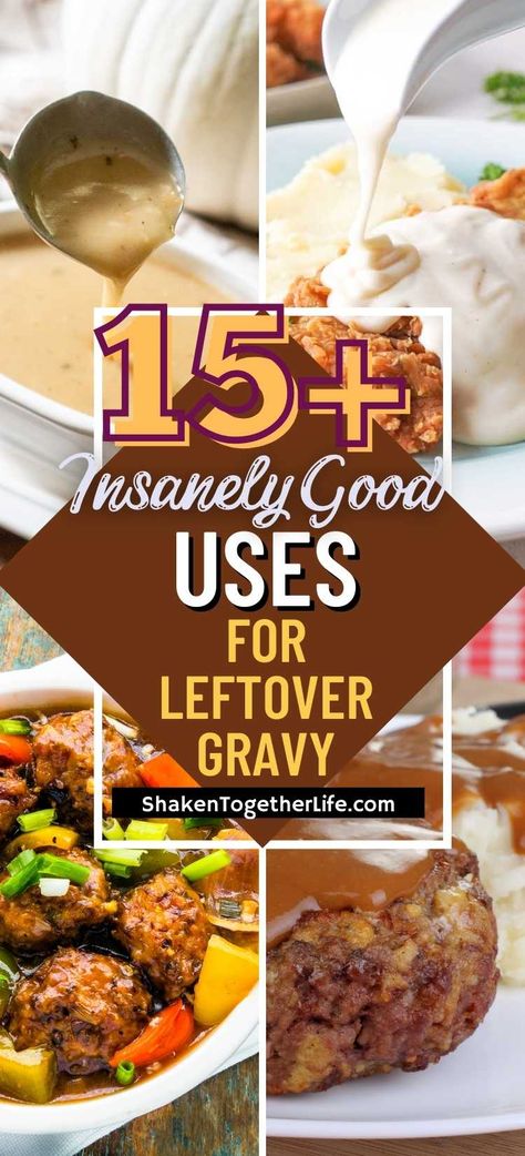 Leftover Brown Gravy, Recipes With Beef Gravy, Leftover Chicken Gravy Recipes, Meals With Brown Gravy, Leftover Gravy Recipes, What To Do With Leftover Gravy, Recipes Using Leftover Turkey Gravy, Leftover Sausage Gravy What To Do With, Leftover Beef Gravy Uses