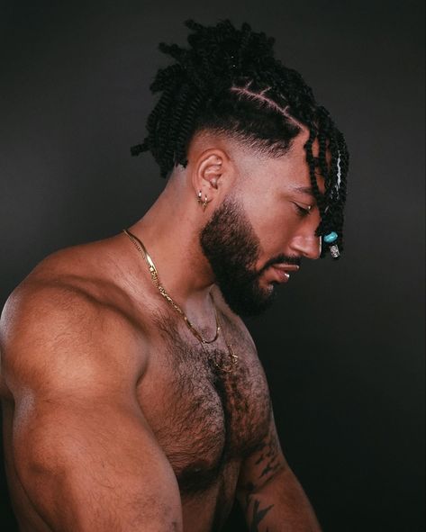 bearded man with double strand hair twists Black Mens Twists Hairstyles, Mens Twist Styles, Senegalese Twist Men, Black Man Twists Natural Hair, Black Man Hairstyle Twist, Hock Hair Ideas, Double Twist Loc Styles Men, Loc Cornrow Styles Men, Black Male Twist Hairstyles