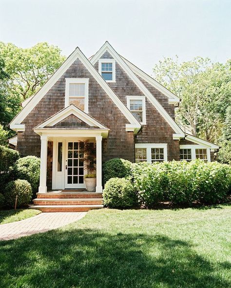 Story Book House Exterior, Small Coastal House, Hampton Cottage, Starter House, Brick Pathway, Cottage Coastal, Storybook Homes, River Cabin, Shingle Siding