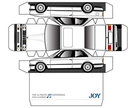 Bmw E30 Papercraft, Paper Car Printable, Bmw Paper Model, Bmw Papercraft, Paper Craft Car, Origami Car, Paper Tanks, Car Papercraft, Paper Model Car