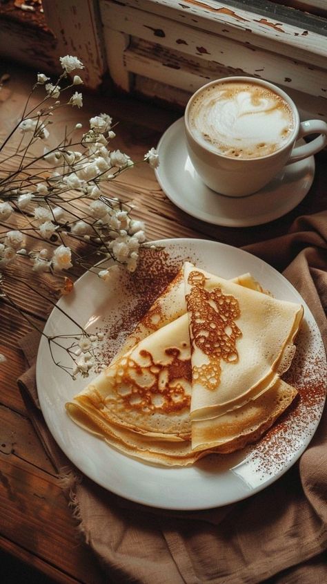 Crepes Photography Food Styling, Crepes Food Photography, Crepes Photography, Crepe Aesthetic, Crepes Aesthetic, Morning Breakfast Aesthetic, Pancake Aesthetic, France Project, Warm Photography