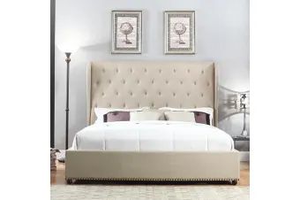 Search for melbournians King Metal Bed Frame, Modern Provincial, French Provincial Design, Bed Frame King Size, Bed Frame King, Fabric Bed Frame, Modern Bed Frame, King Size Bed Frame, Queen Size Bed Frames