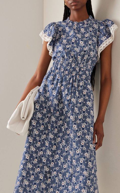 Casual Elegant Style, Beautiful Summer Dresses, Myanmar Dress Design, Blue Summer Dresses, Travel Dress, Layering Outfits, Midi Dress With Sleeves, Fashion Design Clothes, Elegant Outfit