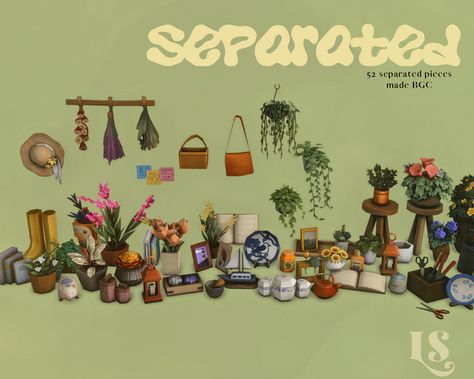 ᕙ SEPARATED || cc set The Sims 4 Pack, Los Sims 4 Mods, Die Sims 4, Muebles Sims 4 Cc, Sims Packs, Sims 4 Clutter, The Sims 4 Packs, Sims 4 Expansions, Tumblr Sims 4