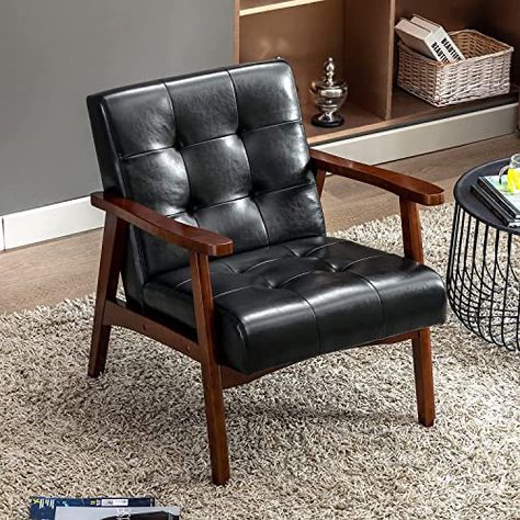 Reading Lounge, Lion Kingdom, Mid Century Accent Chair, Industrial Living Room, Bedroom Color Combination, Tufted Accent Chair, Lounge Club, Mid Century Modern Armchair, Chairs For Small Spaces