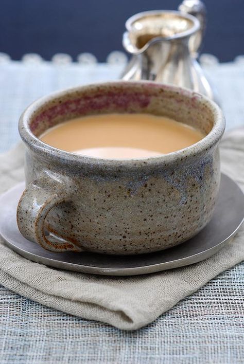 Chai  (All measurements are per cup – multiply for the number of cups or medium-sized mugs you are making. There are two approaches: focus on one key spice, like cardamom, or use a smaller quantity of several ingredients)    3/4 cup water plus 1/4 cup milk (if you are using skim or 1 percent, use half milk and half water)  Sugar to taste  Roughly ~2 teaspoons per cup loose black tea leaves (Ideally Assam or Ceylon tea – English Breakfast will do) Te Chai, Indian Chai, Chai Tea Recipe, Chai Recipe, Masala Chai, Indian Breakfast, Tea Plates, Tea Latte, Chai Tea