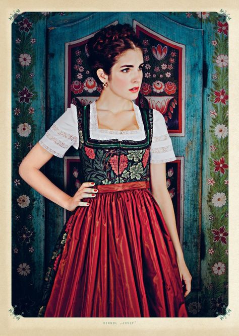 thatbohemiangirl:    My Bohemian Style   Traditional dirndl by designer Lena Hoschek (source: dirndlmag.de) German Traditional Dress, Polish Dress, Folklore Fashion, German Dress, Dress Traditional, Lena Hoschek, German Fashion, Dirndl Dress, Folk Dresses