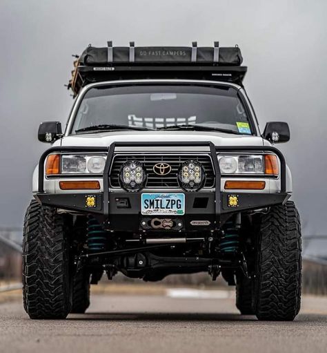 Land Cruiser Overland, 80 Series Landcruiser Mods, Off Roading Aesthetic, Land Cruiser 70 Series Modified, 80 Series Landcruiser, Lexus 4x4, Land Cruiser Car, Land Cruiser Fj80, Land Cruiser 70 Series