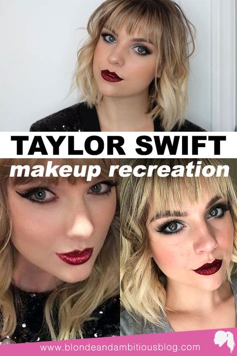 Taylor Swift "Reputation Tour" Makeup Recreation Ts Eras Tour Makeup, T Swift Reputation, Taylor Swift Costume Party Reputation, Taylor Swift Reputation Lipstick, Taylor Swift Eras Tour Makeup Reputation, Reputation Era Makeup Taylor Swift, Taylor Swift Reputation Earrings, Taylor Swift Reputation Eye Makeup, Taylor Swift Reputation Era Hair