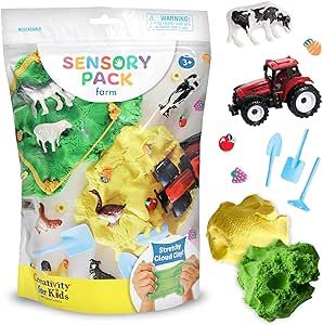 Creativity for Kids Sensory Pack: Farm, Sensory Toys for Toddlers 3-4+, Pretend Play Farm Animals Toys for Kids, Toddler Travel Toys and Activities Toddler Travel Toys, Farm Sensory, Farm Sensory Bin, Toddler Sensory Bins, Play Farm, Farm Animal Toys, Travel Toys For Toddlers, Sensory Crafts, Toddler Sensory