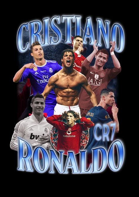 Cristiano Ronaldo dos Santos Aveiro is a professional footballer from Portugal who plays for the Saudi Arabian club Al-Nassr FC as a striker and is also the captain of the Portuguese national team. Cristiano Ronaldo Graphic Design, Ronaldo Tshirt Design, Ronaldo Tshirt, Al Nassr Ronaldo, Ronaldo Design, Portugal National Team, Soccer Inspiration, Cr7 Ronaldo, Cute Blue Wallpaper